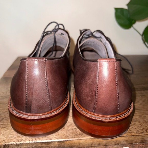 Aston Grey Collection Barry Mens Brown Leather Lace Up Dress Shoes Size 11 - Picture 9 of 10